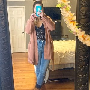 Burn Orange Robe Sweater